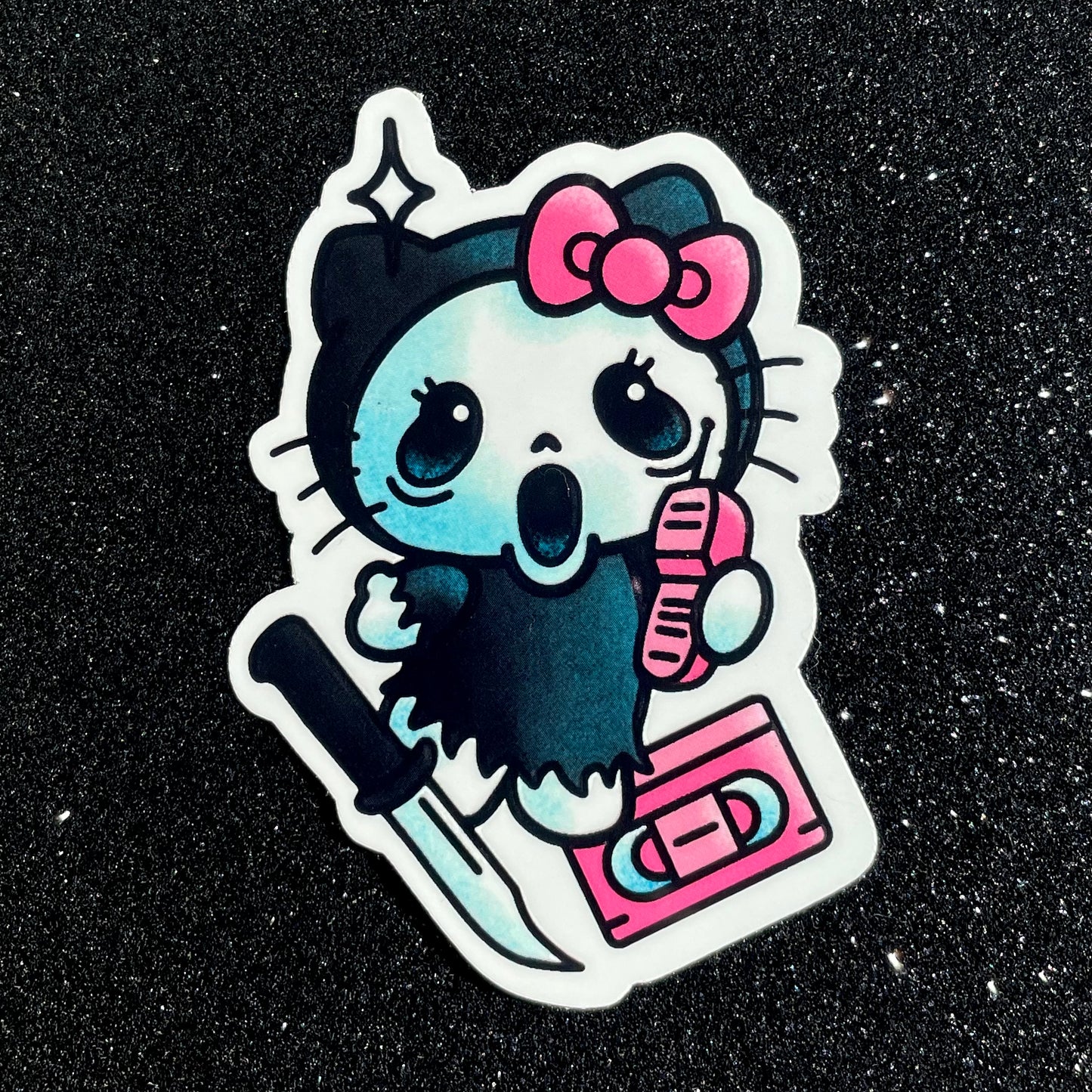 GHOSTFACE HELLO KITTY (b grade sticker)
