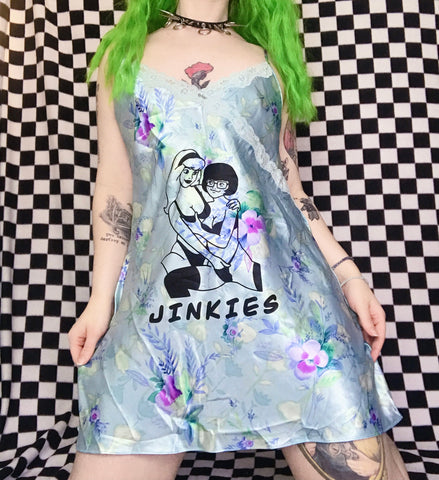 BLUE FLORAL JINKIES LINGERIE DRESS / XL